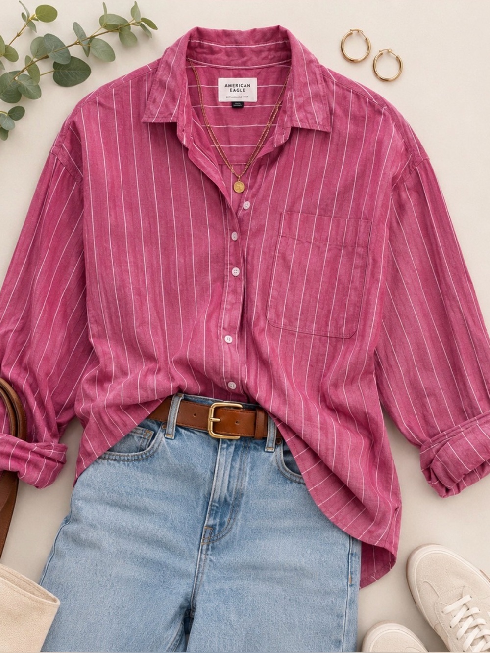 American Eagle Button Down Blouse - Picture 1 of 2